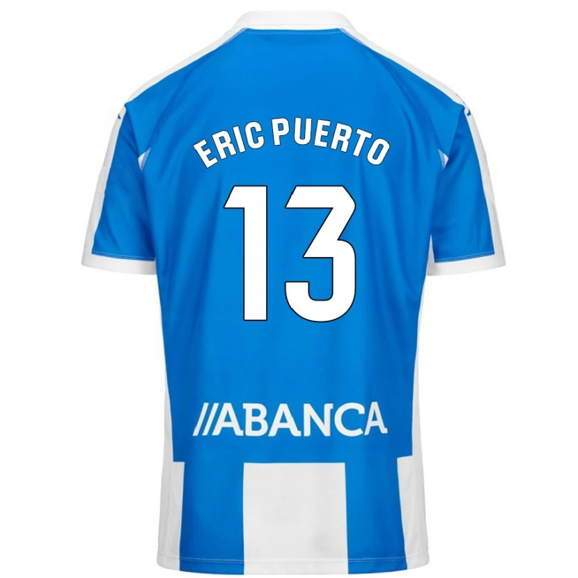 Danxen Hombre Camiseta Eric Puerto #13 Azul Blanco 1ª Equipación 2024/25 La Camisa