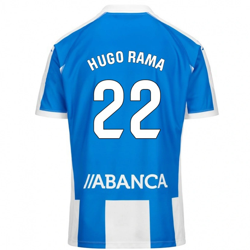 Danxen Hombre Camiseta Hugo Rama #22 Azul Blanco 1ª Equipación 2024/25 La Camisa