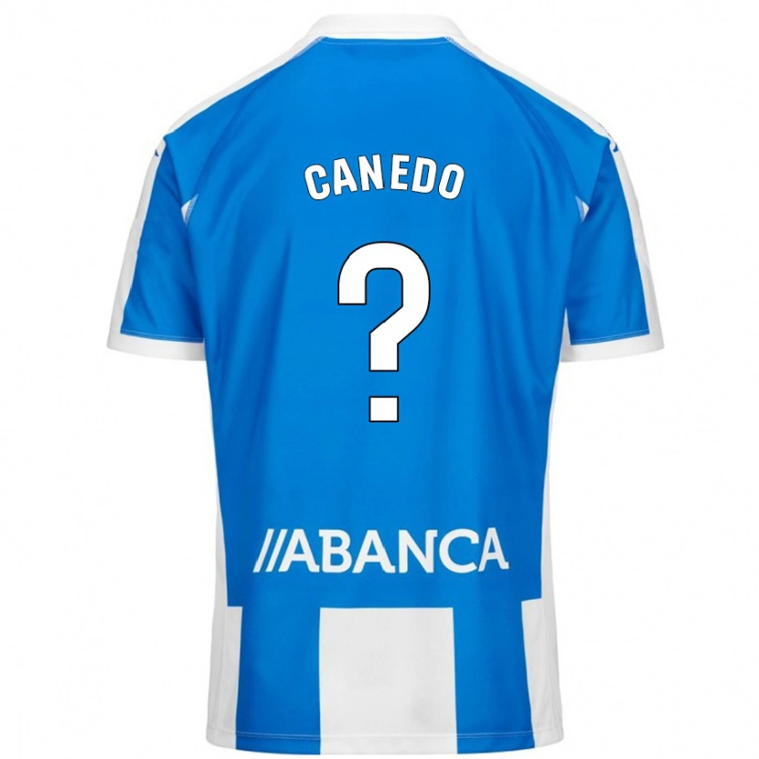 Danxen Hombre Camiseta Damián Canedo #0 Azul Blanco 1ª Equipación 2024/25 La Camisa