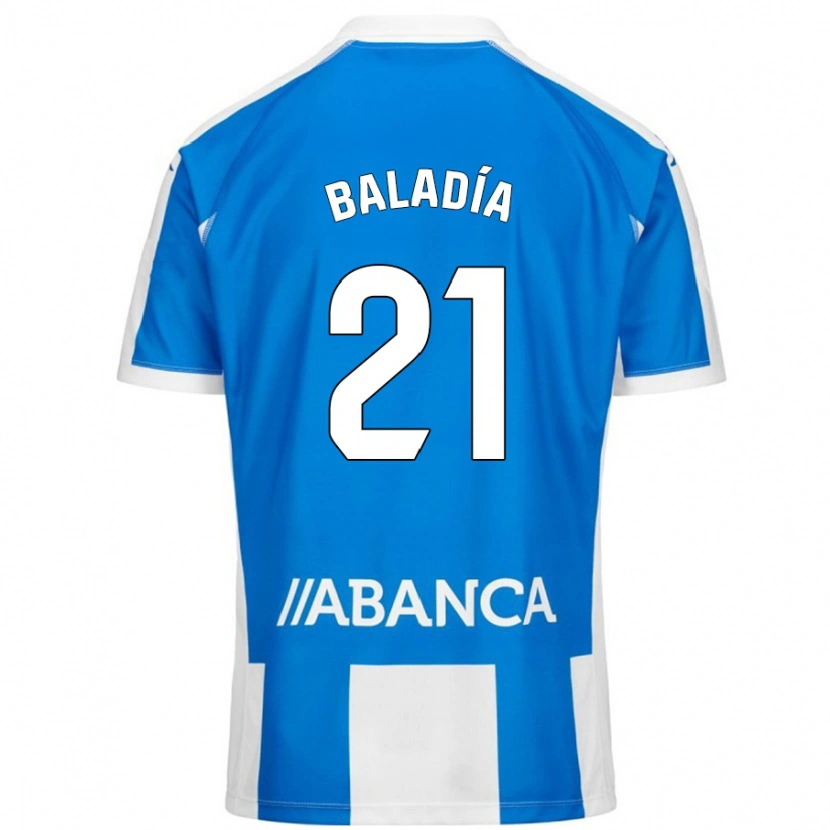 Danxen Hombre Camiseta Álvaro Baladía #21 Azul Blanco 1ª Equipación 2024/25 La Camisa