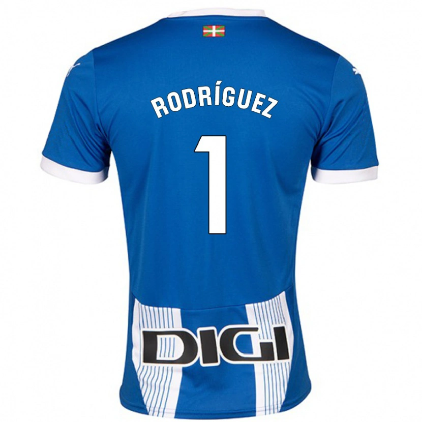 Danxen Hombre Camiseta Adrián Rodríguez #1 Azul 1ª Equipación 2024/25 La Camisa