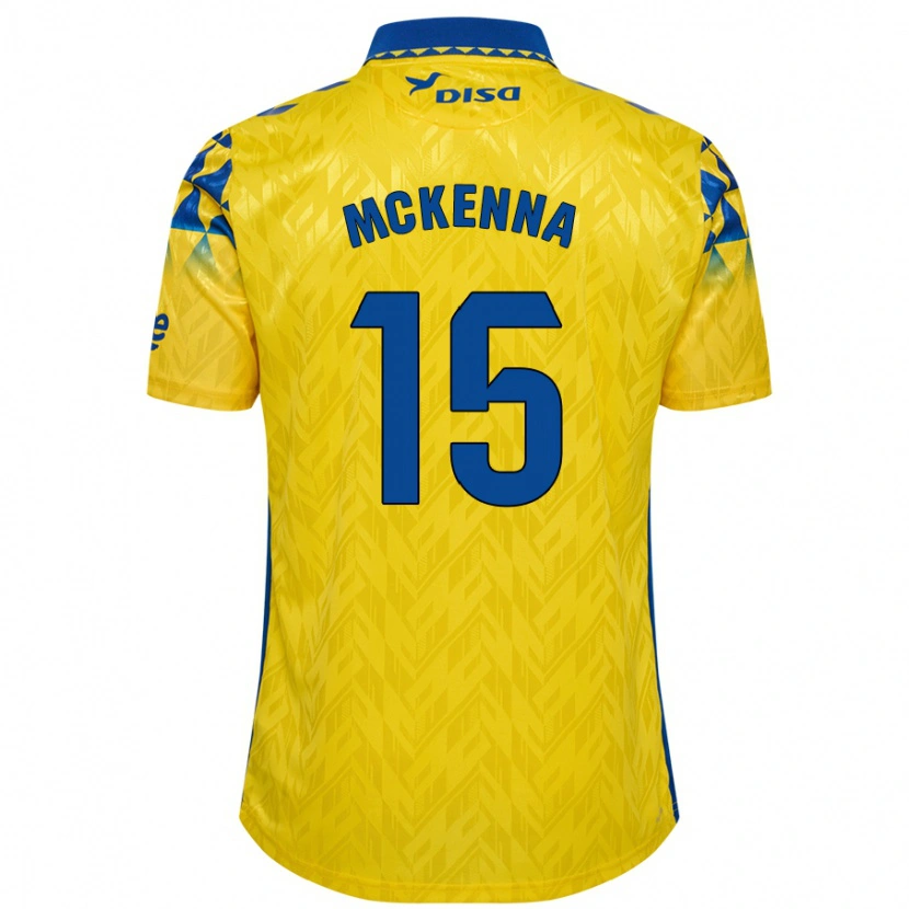 Danxen Hombre Camiseta Scott Mckenna #15 Amarillo Azul 1ª Equipación 2024/25 La Camisa