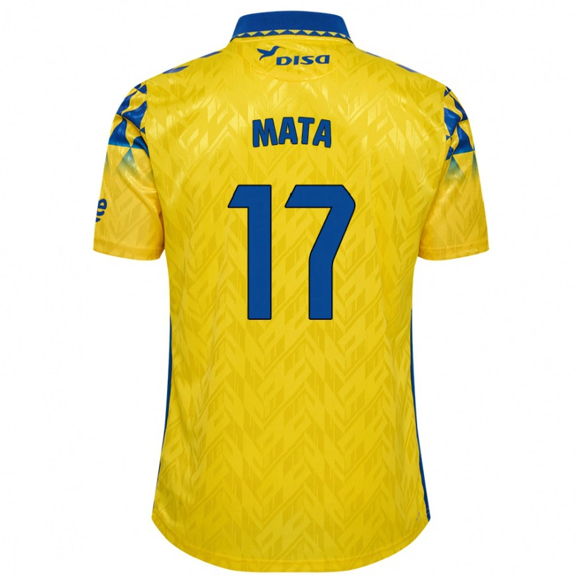 Danxen Hombre Camiseta Jaime Mata #17 Amarillo Azul 1ª Equipación 2024/25 La Camisa