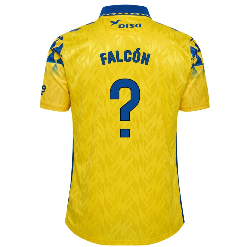 Danxen Hombre Camiseta Toni Falcón #0 Amarillo Azul 1ª Equipación 2024/25 La Camisa