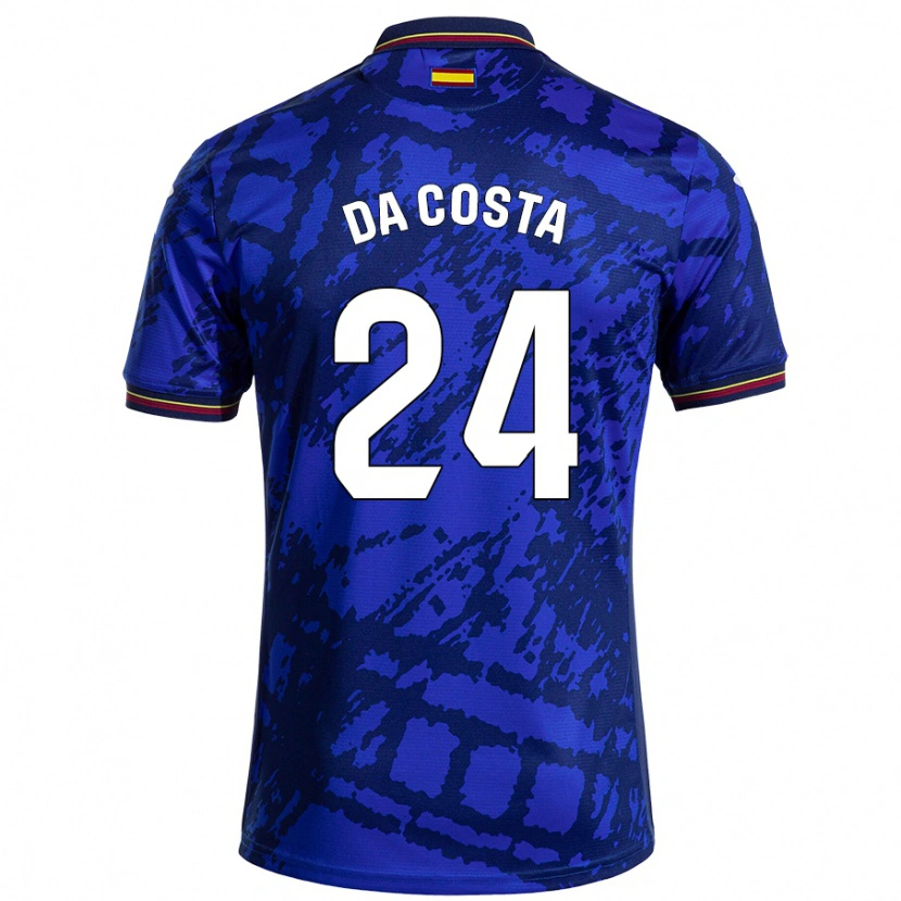 Danxen Hombre Camiseta Coba Da Costa #24 Azul Más Oscuro 1ª Equipación 2024/25 La Camisa