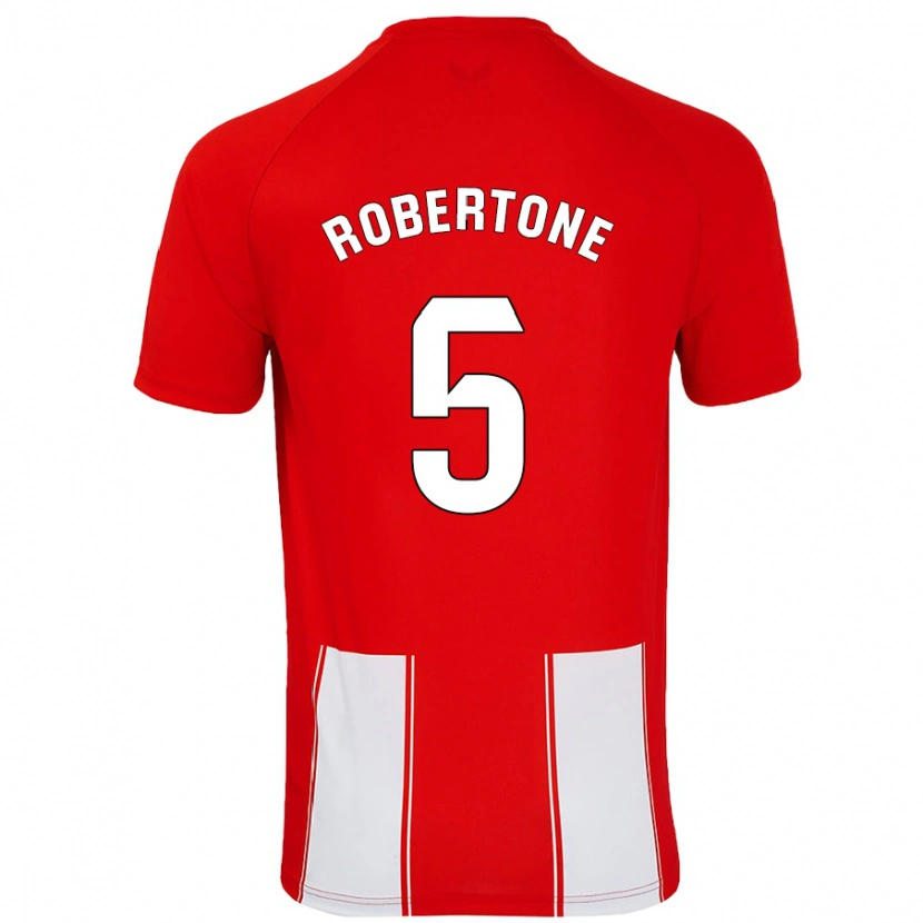 Danxen Hombre Camiseta Lucas Robertone #5 Rojo Blanco 1ª Equipación 2024/25 La Camisa