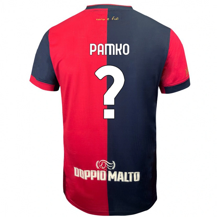 Danxen Hombre Camiseta Dmytro Pamko #0 Rojo Azul Más Oscuro 1ª Equipación 2024/25 La Camisa