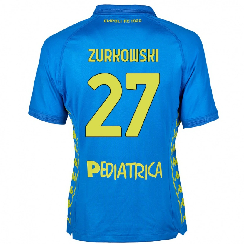 Danxen Hombre Camiseta Szymon Żurkowski #27 Azul 1ª Equipación 2024/25 La Camisa