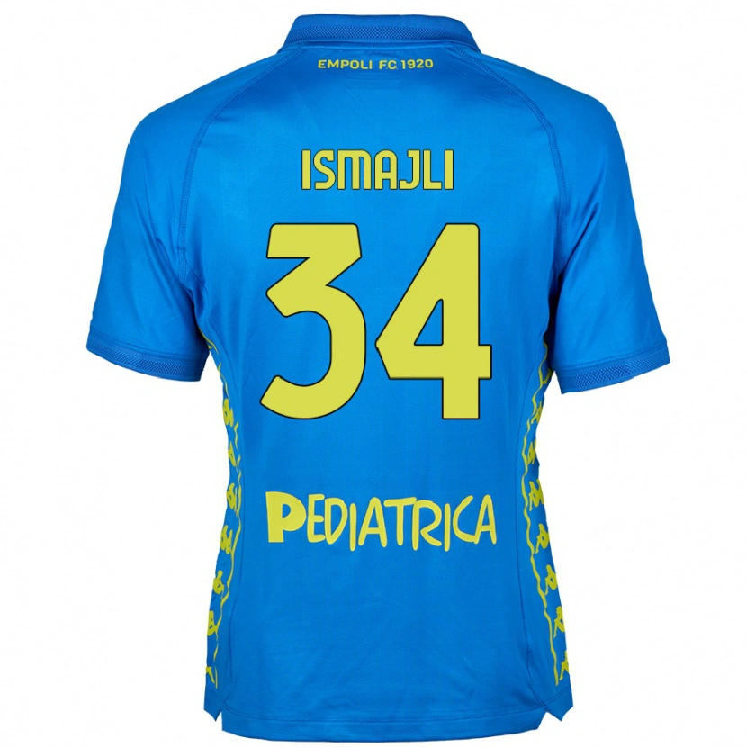 Danxen Hombre Camiseta Ardian Ismajli #34 Azul 1ª Equipación 2024/25 La Camisa