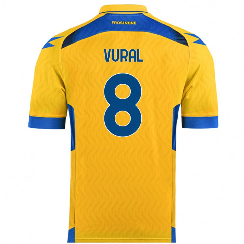 Danxen Hombre Camiseta İsak Vural #8 Amarillo 1ª Equipación 2024/25 La Camisa