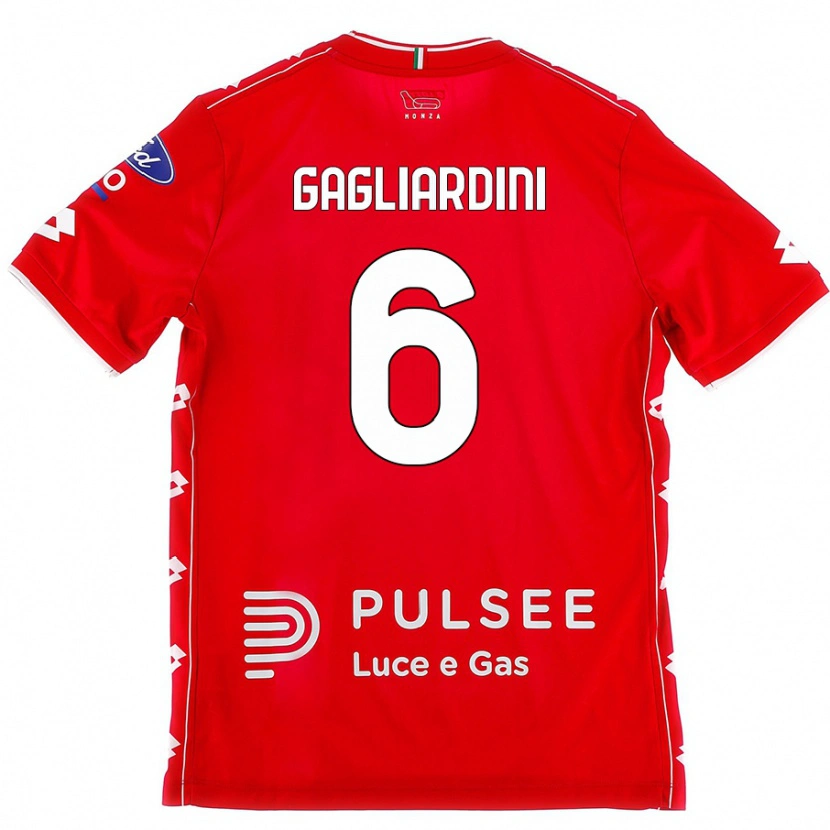 Danxen Hombre Camiseta Roberto Gagliardini #6 Rojo Blanco 1ª Equipación 2024/25 La Camisa