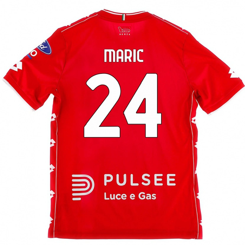 Danxen Hombre Camiseta Mirko Maric #24 Rojo Blanco 1ª Equipación 2024/25 La Camisa