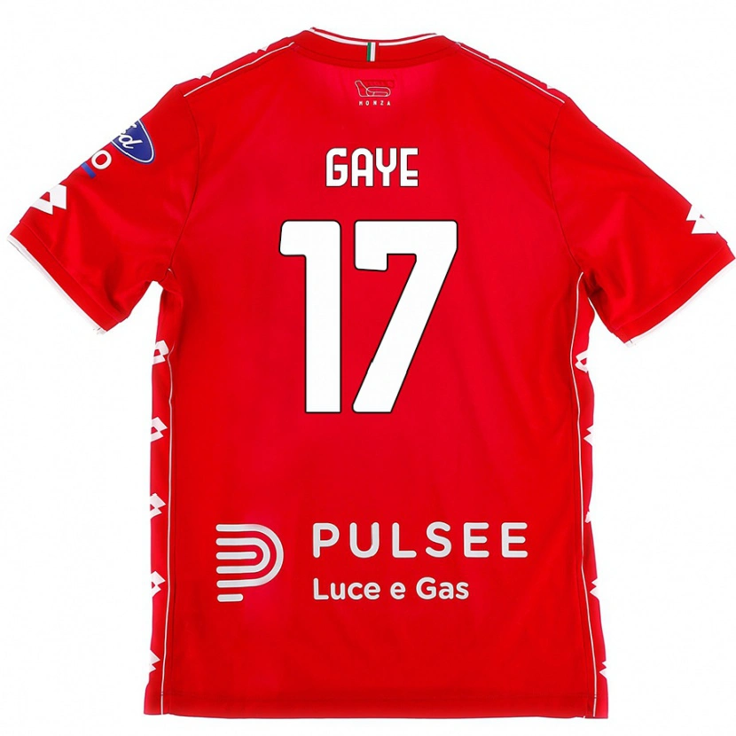 Danxen Hombre Camiseta Mamadou Gaye #17 Rojo Blanco 1ª Equipación 2024/25 La Camisa