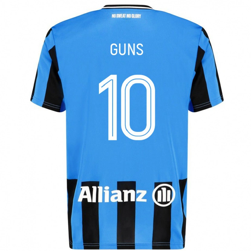 Danxen Hombre Camiseta Celien Guns #10 Azul Cielo Negro 1ª Equipación 2024/25 La Camisa