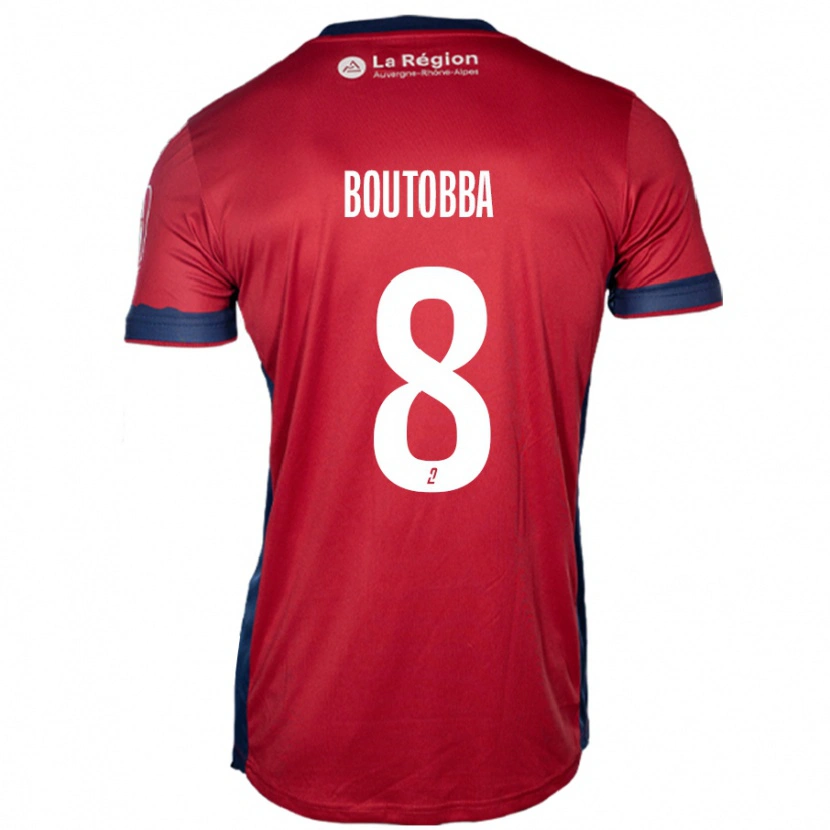 Danxen Hombre Camiseta Bilal Boutobba #8 Borgoña Claro 1ª Equipación 2024/25 La Camisa