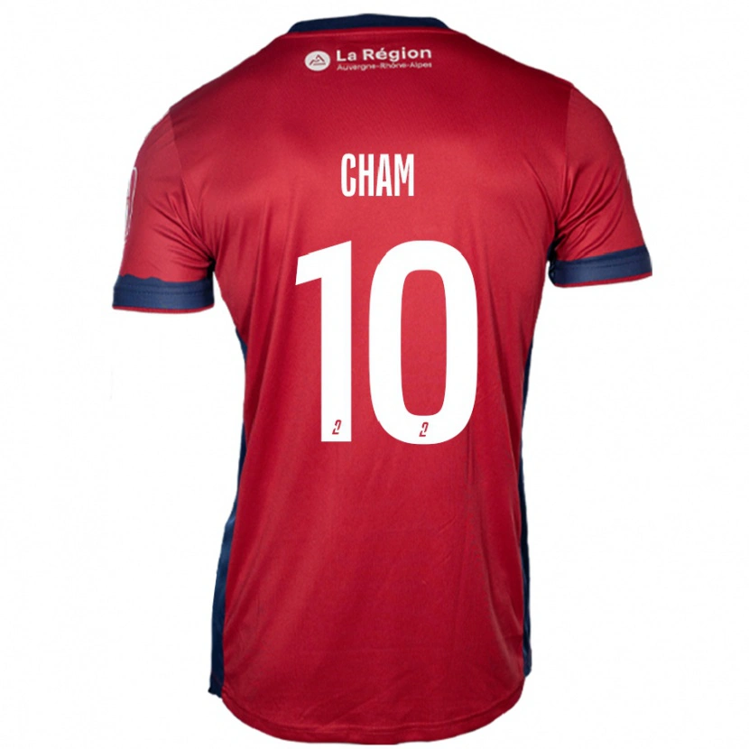 Danxen Hombre Camiseta Muhammed Cham #10 Borgoña Claro 1ª Equipación 2024/25 La Camisa