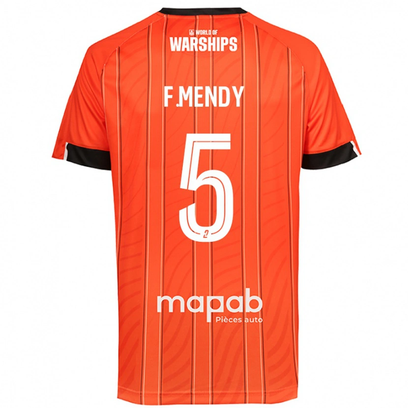 Danxen Hombre Camiseta Formose Mendy #5 Naranja 1ª Equipación 2024/25 La Camisa