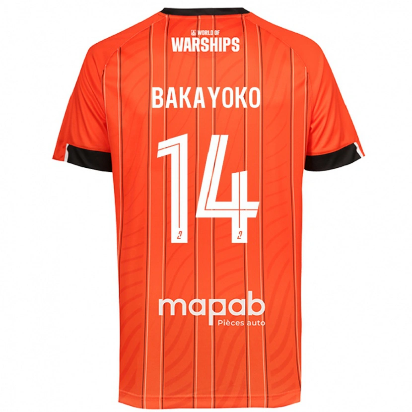 Danxen Hombre Camiseta Tiemoué Bakayoko #14 Naranja 1ª Equipación 2024/25 La Camisa