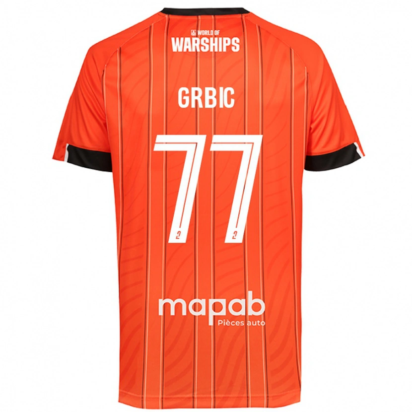 Danxen Hombre Camiseta Adrian Grbic #77 Naranja 1ª Equipación 2024/25 La Camisa