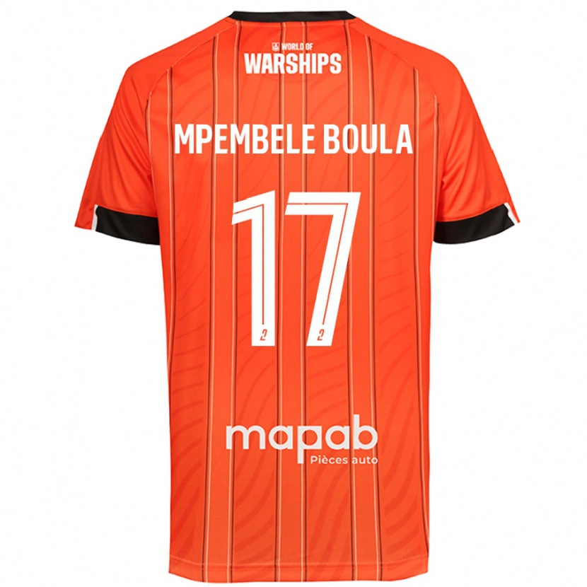 Danxen Hombre Camiseta Exaucé Mpembele Boula #17 Naranja 1ª Equipación 2024/25 La Camisa