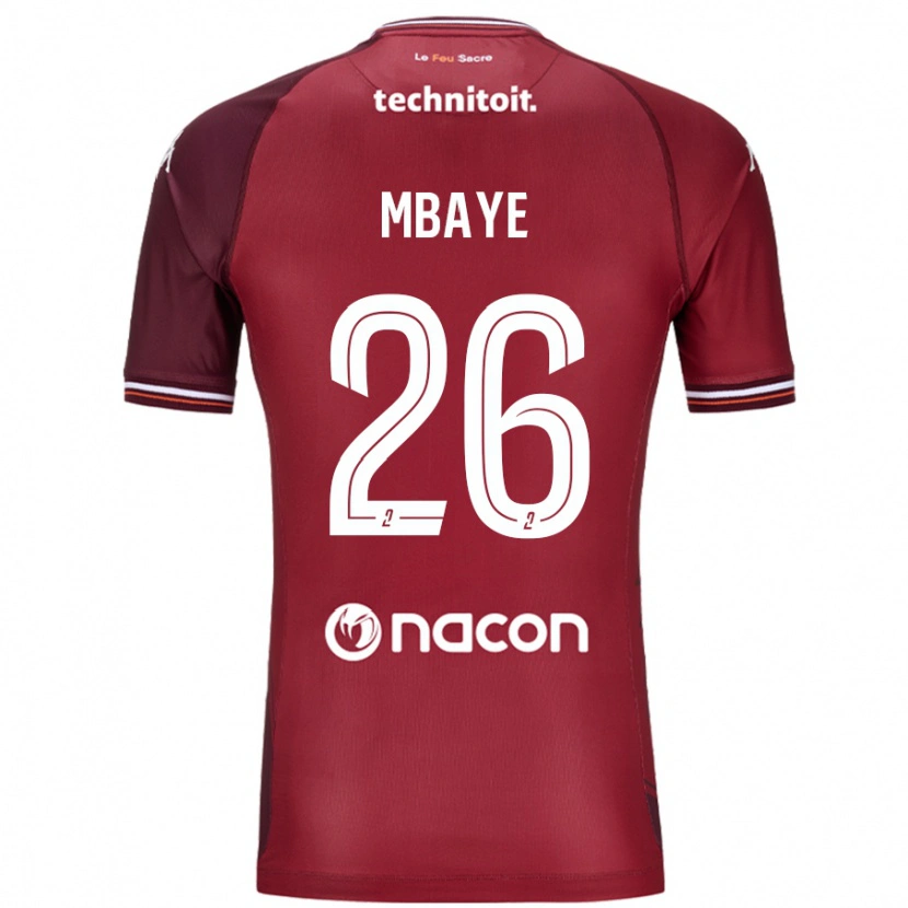 Danxen Hombre Camiseta Malick Mbaye #26 Rojo Granata 1ª Equipación 2024/25 La Camisa