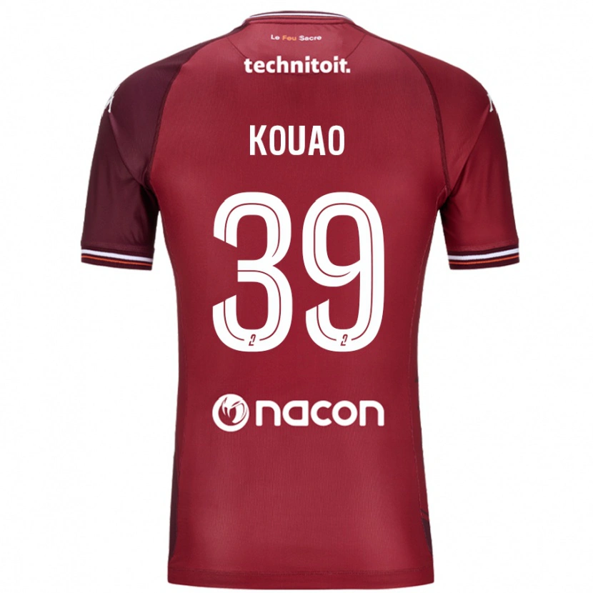 Danxen Hombre Camiseta Koffi Kouao #39 Rojo Granata 1ª Equipación 2024/25 La Camisa