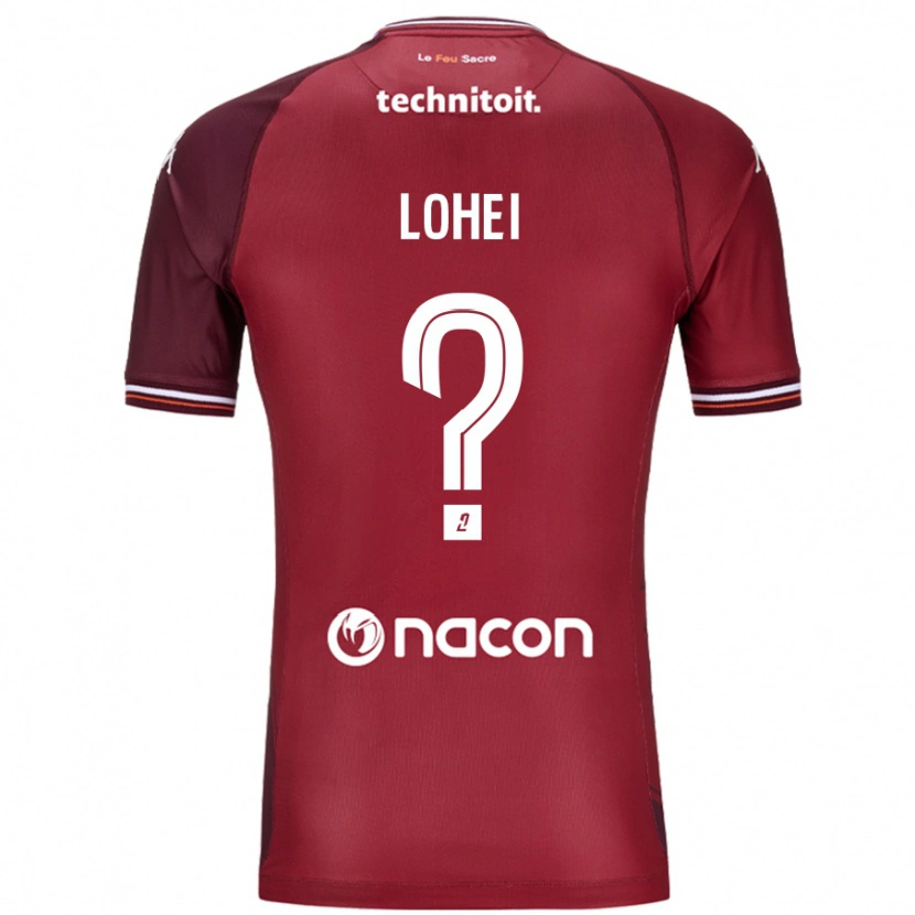 Danxen Hombre Camiseta Fabio Lohei #0 Rojo Granata 1ª Equipación 2024/25 La Camisa