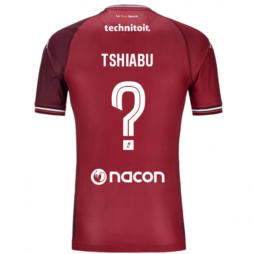 Danxen Hombre Camiseta Joan Tshiabu #0 Rojo Granata 1ª Equipación 2024/25 La Camisa