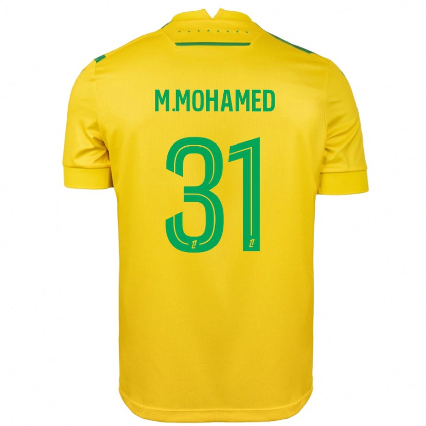 Danxen Hombre Camiseta Mostafa Mohamed #31 Amarillo Verde 1ª Equipación 2024/25 La Camisa