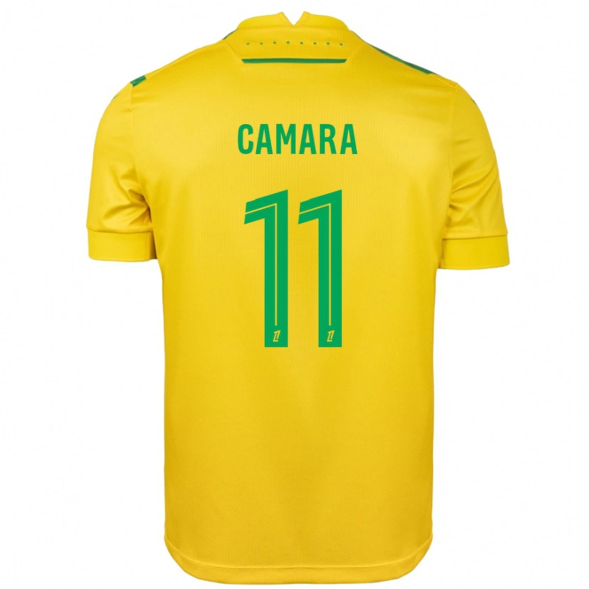 Danxen Hombre Camiseta Aboubacar Camara #11 Amarillo Verde 1ª Equipación 2024/25 La Camisa