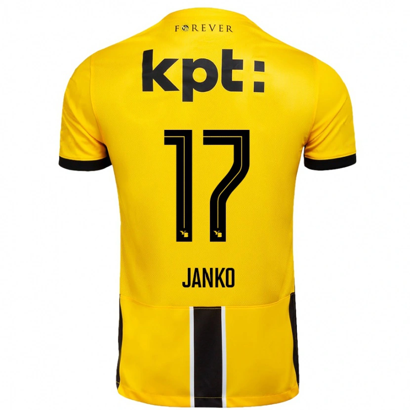 Danxen Hombre Camiseta Saidy Janko #17 Amarillo Negro 1ª Equipación 2024/25 La Camisa