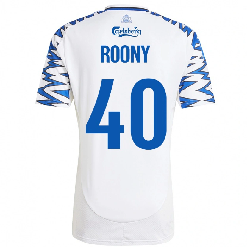 Danxen Hombre Camiseta Roony Bardghji #40 Blanco Azul Cielo 1ª Equipación 2024/25 La Camisa