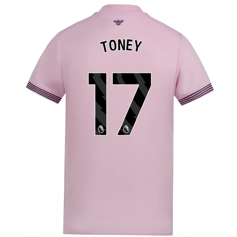 Danxen Hombre Camiseta Ivan Toney #17 Rosa 2ª Equipación 2024/25 La Camisa