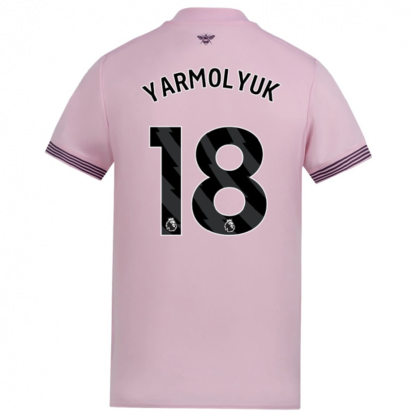 Danxen Hombre Camiseta Yegor Yarmolyuk #18 Rosa 2ª Equipación 2024/25 La Camisa