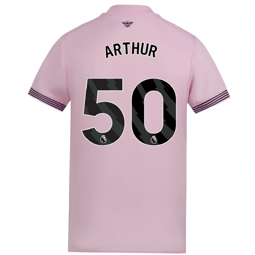 Danxen Hombre Camiseta Benjamin Arthur #50 Rosa 2ª Equipación 2024/25 La Camisa