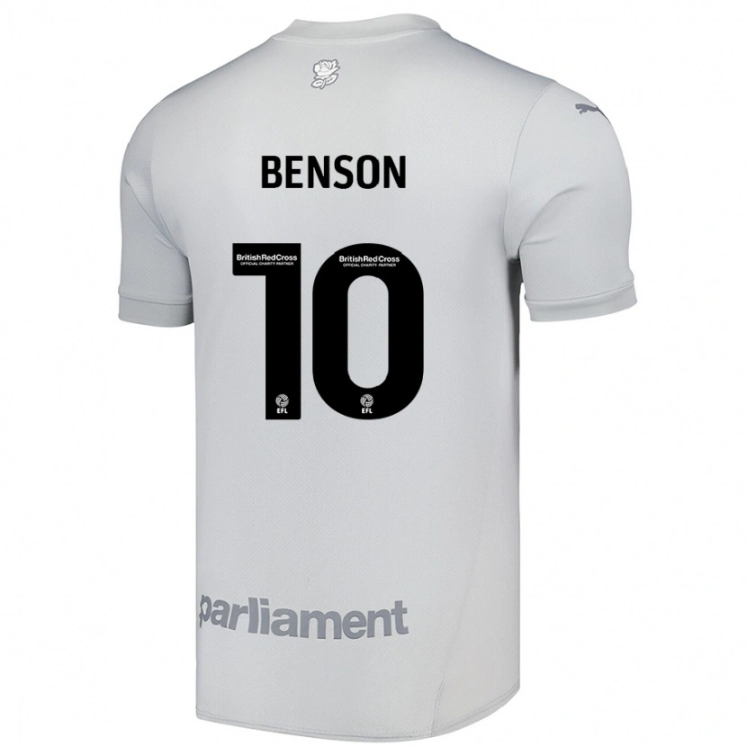 Danxen Hombre Camiseta Josh Benson #10 Gris Plata 2ª Equipación 2024/25 La Camisa