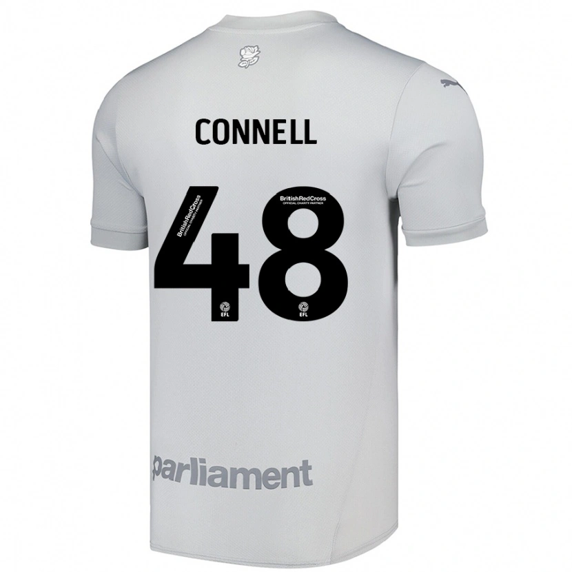 Danxen Hombre Camiseta Luca Connell #48 Gris Plata 2ª Equipación 2024/25 La Camisa