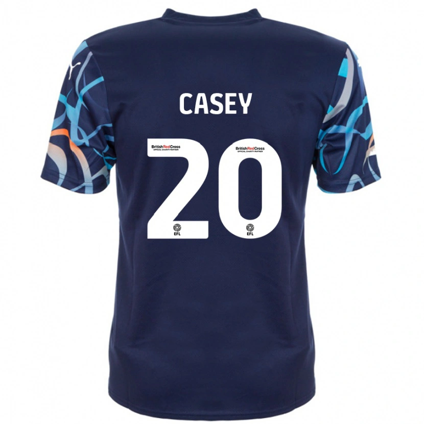 Danxen Hombre Camiseta Oliver Casey #20 Azul Marino 2ª Equipación 2024/25 La Camisa