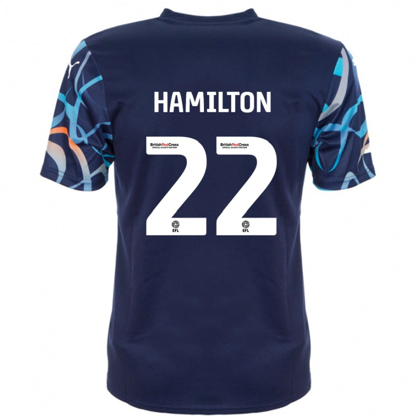 Danxen Hombre Camiseta Cj Hamilton #22 Azul Marino 2ª Equipación 2024/25 La Camisa