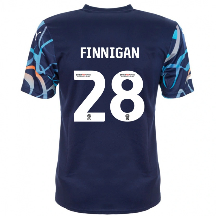 Danxen Hombre Camiseta Ryan Finnigan #28 Azul Marino 2ª Equipación 2024/25 La Camisa