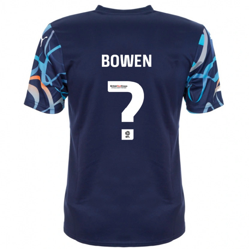 Danxen Hombre Camiseta Taylor Bowen #0 Azul Marino 2ª Equipación 2024/25 La Camisa