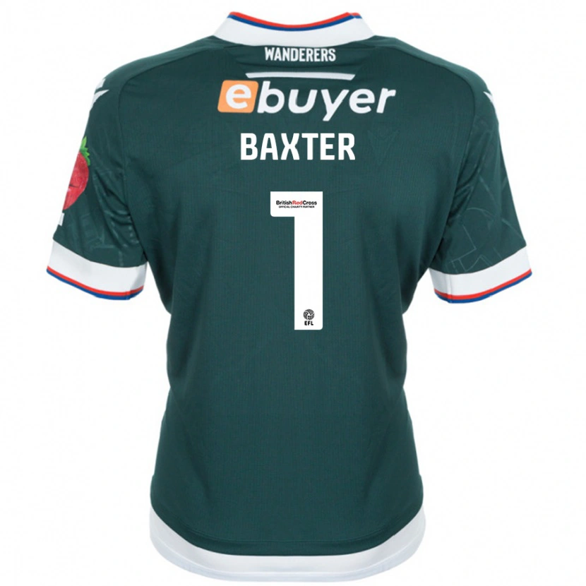 Danxen Hombre Camiseta Nathan Baxter #1 Verde Oscuro 2ª Equipación 2024/25 La Camisa