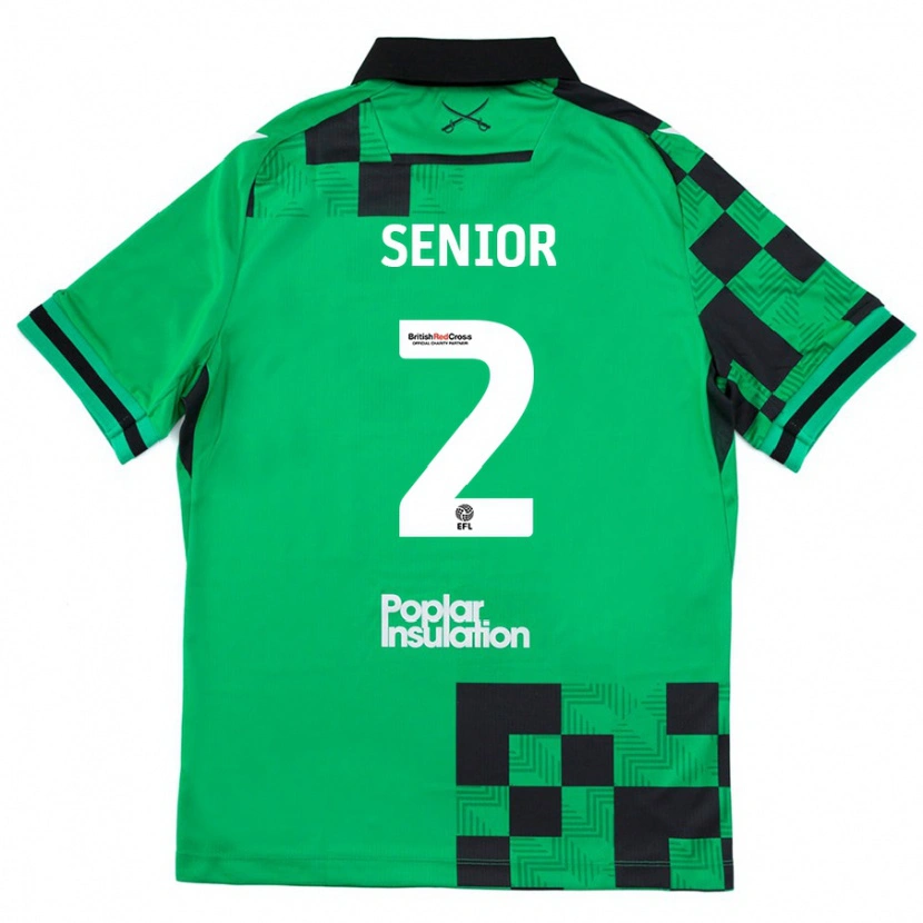 Danxen Hombre Camiseta Joel Senior #2 Verde Negro 2ª Equipación 2024/25 La Camisa