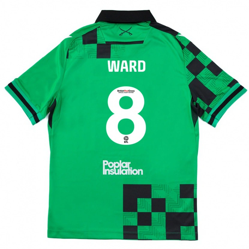 Danxen Hombre Camiseta Grant Ward #8 Verde Negro 2ª Equipación 2024/25 La Camisa