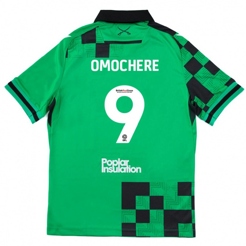 Danxen Hombre Camiseta Promise Omochere #9 Verde Negro 2ª Equipación 2024/25 La Camisa