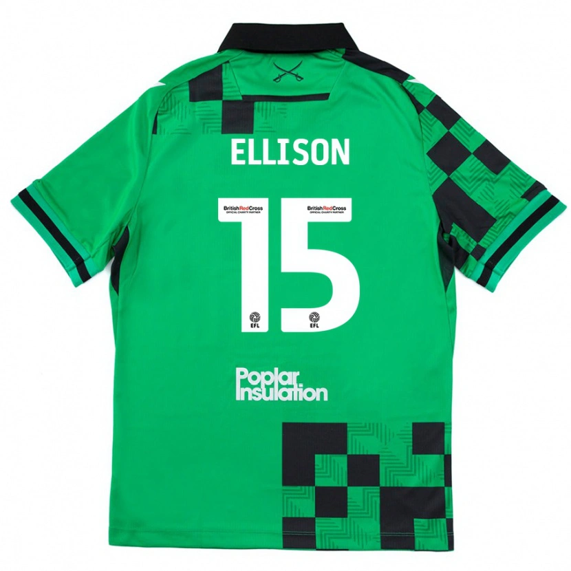 Danxen Hombre Camiseta Dan Ellison #15 Verde Negro 2ª Equipación 2024/25 La Camisa