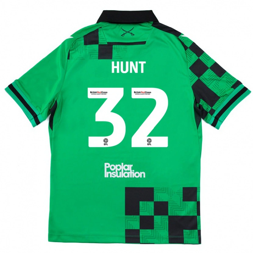 Danxen Hombre Camiseta Jack Hunt #32 Verde Negro 2ª Equipación 2024/25 La Camisa