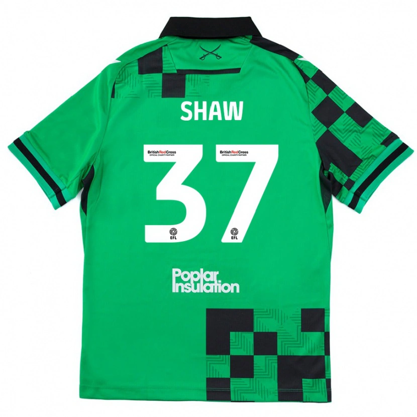 Danxen Hombre Camiseta Kofi Shaw #37 Verde Negro 2ª Equipación 2024/25 La Camisa