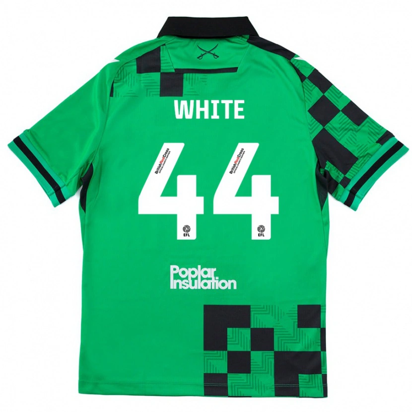 Danxen Hombre Camiseta Charlie White #44 Verde Negro 2ª Equipación 2024/25 La Camisa