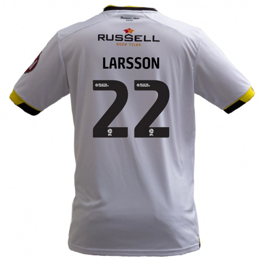 Danxen Hombre Camiseta Julian Larsson #22 Blanco 2ª Equipación 2024/25 La Camisa